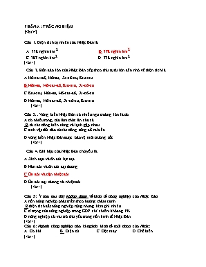 Đề thi học kì II môn Địa lý Lớp 11 (Kèm đáp án)